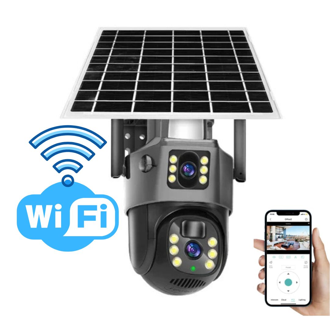 Caméra de sécurité sans fil 4K avec panneau solaire – DualGuard 4K