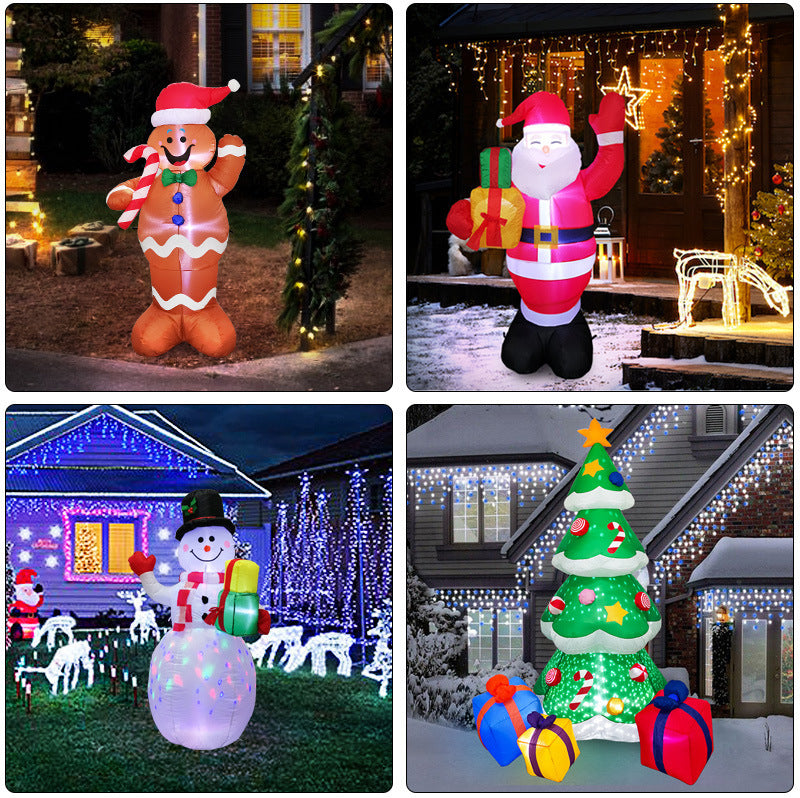Décoration de Noël LED Gonflable – Bonhomme de Neige Lumineux pour l'Extérieur