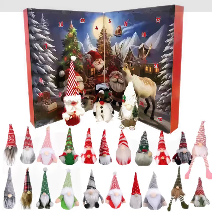 Calendrier de l'Avent GnomeJoy | Compte à rebours festif de Noël avec des charmantes figurines de gnomes !