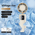 FrostTurbo Ventilateur à main avec fonction de refroidissement par glace | 199 niveaux réglables | Affichage numérique LED | Portable pour usage à la main et sur table | Batterie rechargeable USB | Idéal pour les voyages et à la maison
