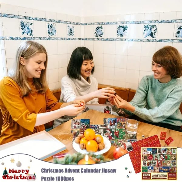 PuzzleJoy Calendrier de l'Avent Puzzle | Unique puzzle de 1000 pièces pour un plaisir quotidien !