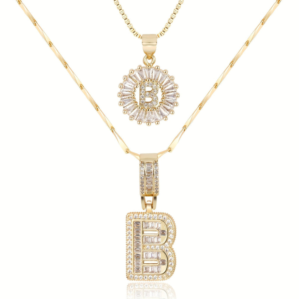 Collier GemLetter - Pendentif Initial avec Finition Luxe