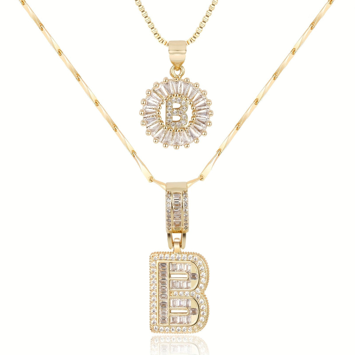 Collier GemLetter - Pendentif Initial avec Finition Luxe