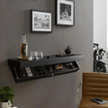 Étagère murale avec compartiment secret | Bois massif | Design flottant | Rangement caché