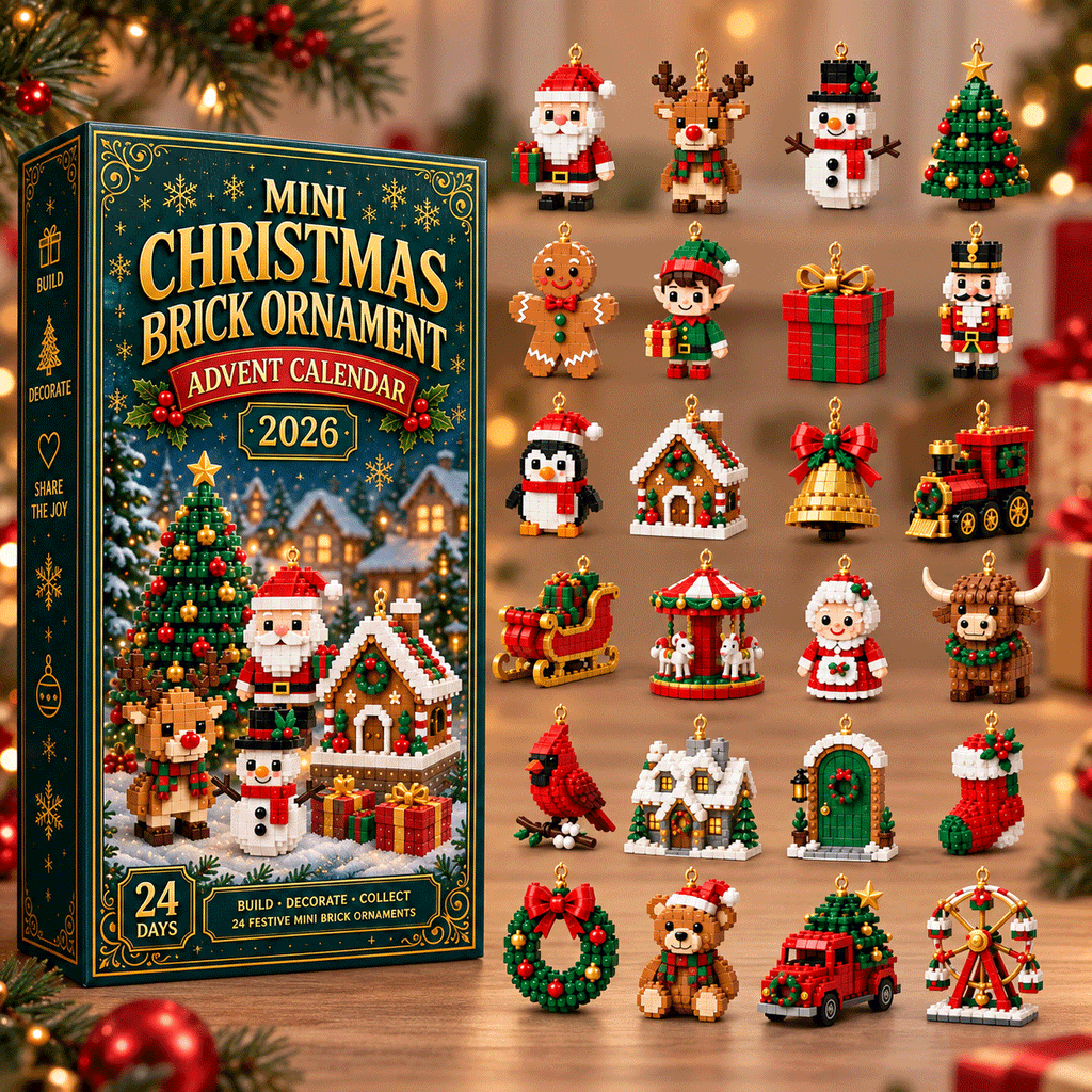 ⏳ Dernier jour pour économiser 49% – 🎄 Calendrier de l'Avent Mini Ornements de Noël de 24 jours | 24 designs festifs uniques à construire avec des boucles suspendues—parfait pour décorer les sapins de Noël, les couronnes et les présentations de vacances
