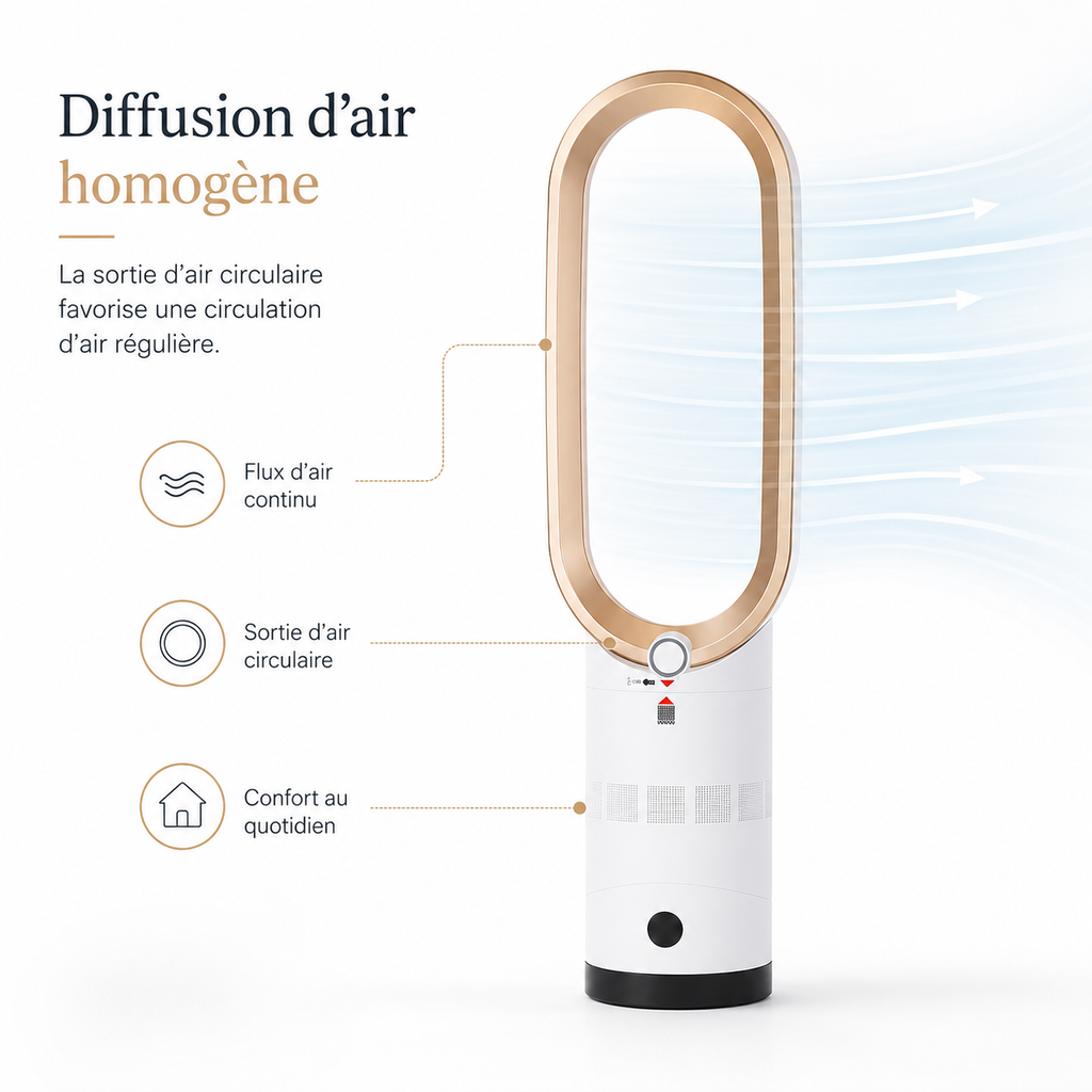 BreezeNova Refroidisseur d'Air 3-en-1 avec Purificateur et Oscillation