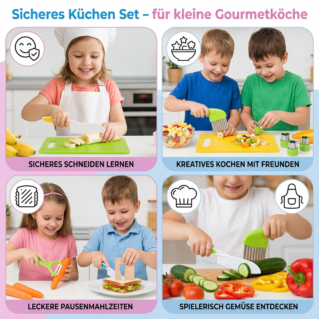 Set de cuisine sécurisé - pour les petits chefs gourmets