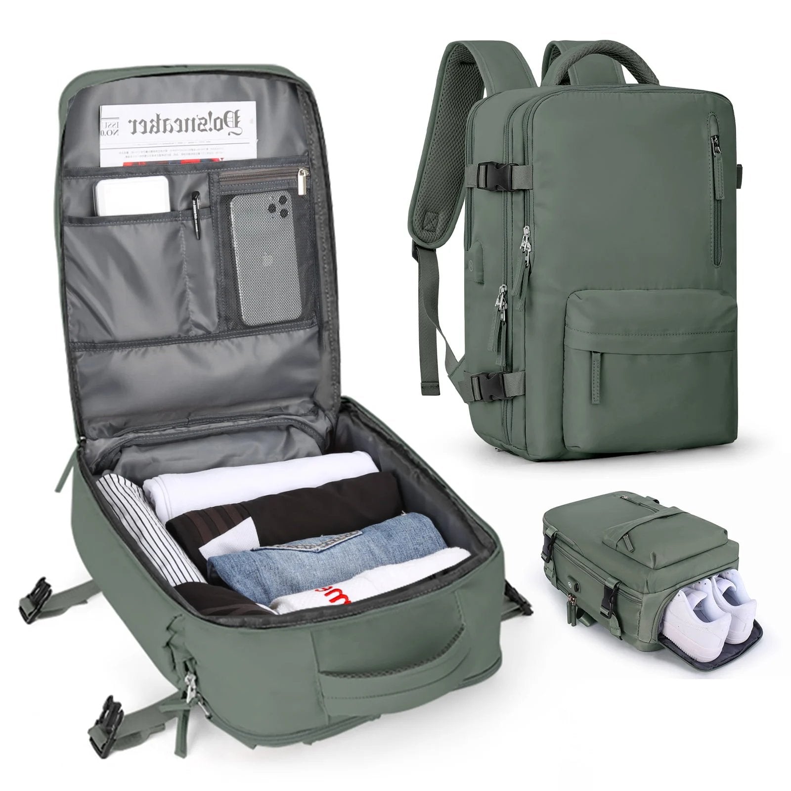 Grand Sac de Voyage pour Femmes Sac à Dos de Randonnée Imperméable – 35L Multifonction