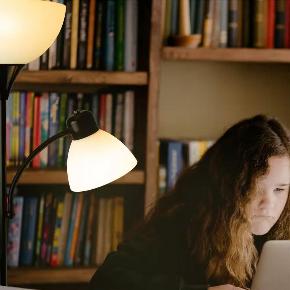Lampe sur Pied LED avec Deux Sources de Lumière – Lampe de Lecture