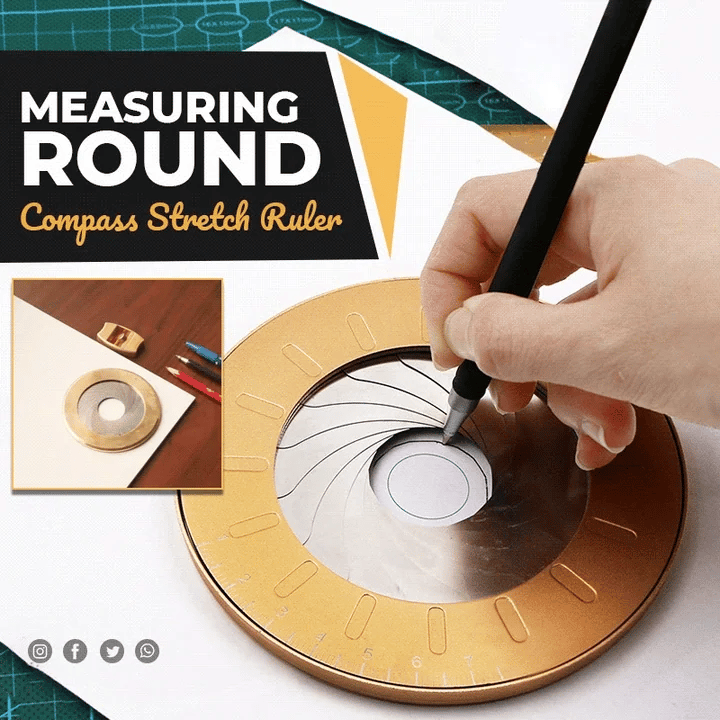 Dessin | Compas Flexible & Règle Circulaire | Cercles Précis jusqu'à 12,5 cm | PrecisionPro