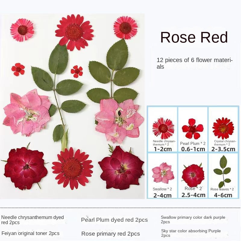 Marque-pages transparents avec fleurs séchées Woyuosn