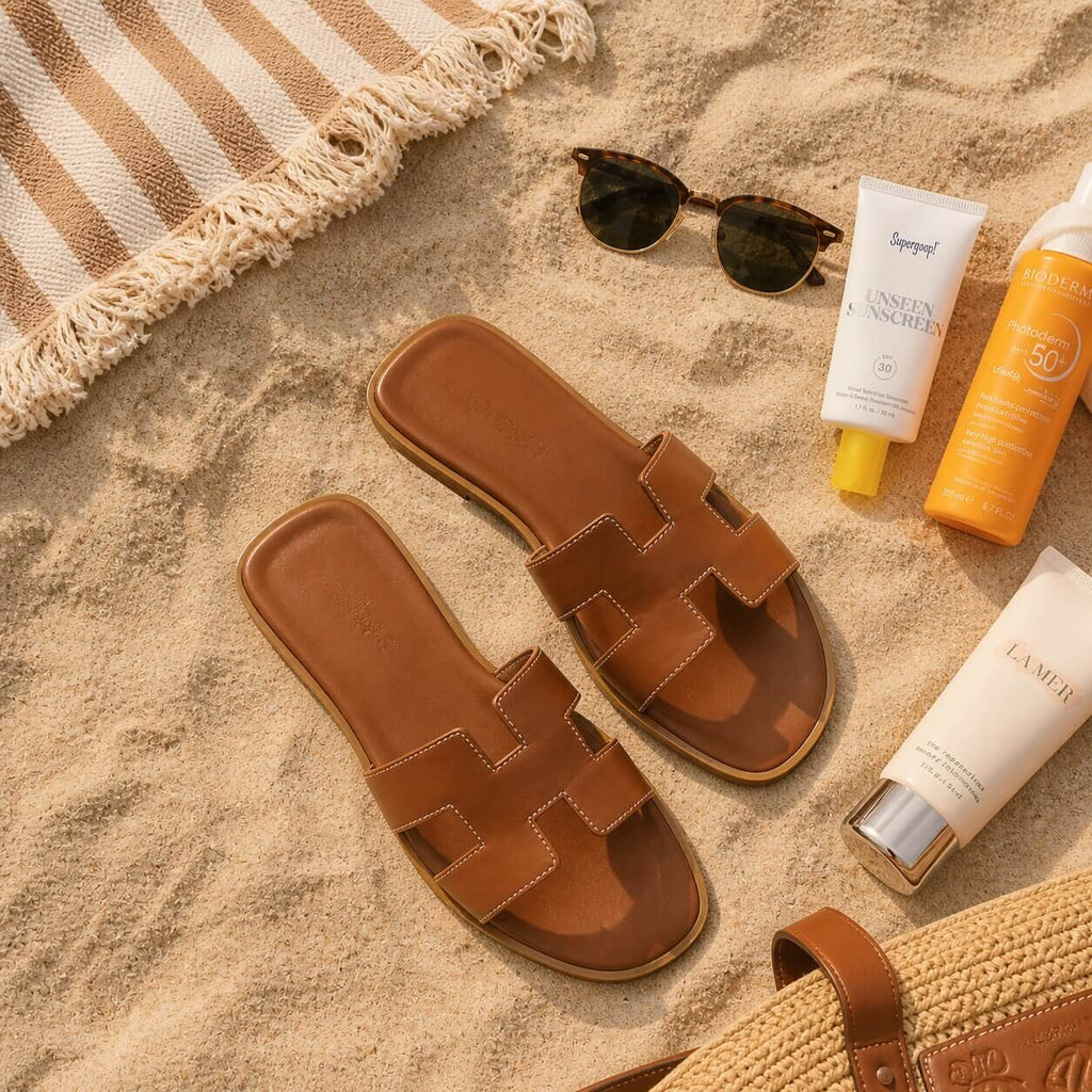 Pantoufles pour femmes | Sandales d'été confortables | Lederlinde