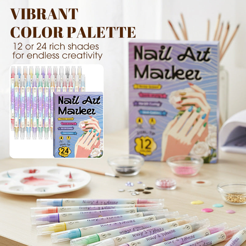 ColorMuse™ Stylos de Nail Art à Double Pointe — Créez des Ongles Éblouissants et Sans Taches Qui Attirent Instantanément Tous les Compliments