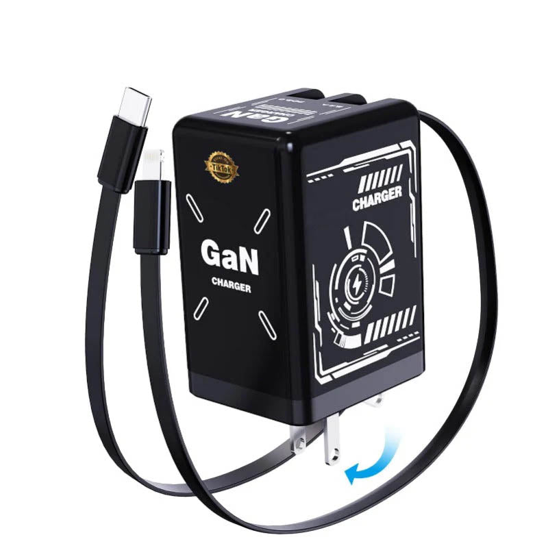 GaNPro Chargeur Rapide Rétractable Cube 45W