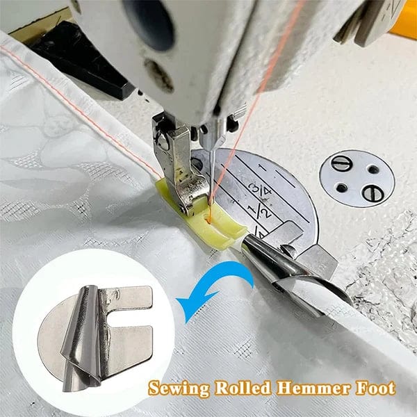 Set de Pieds de Biche pour Ourlets 8 pièces | Guidage Précis des Ourlets pour Machines à Coudre | Pour Tissus Fins à Épais