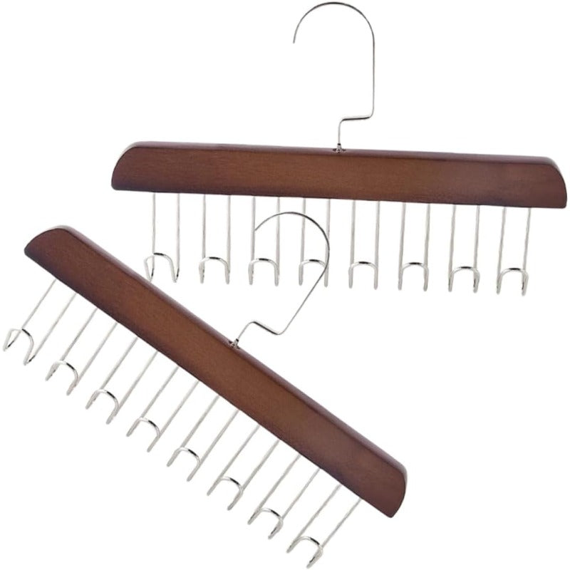 Porte-Cintres Multi-Crochets en Bois Massif et Acier HangTidy