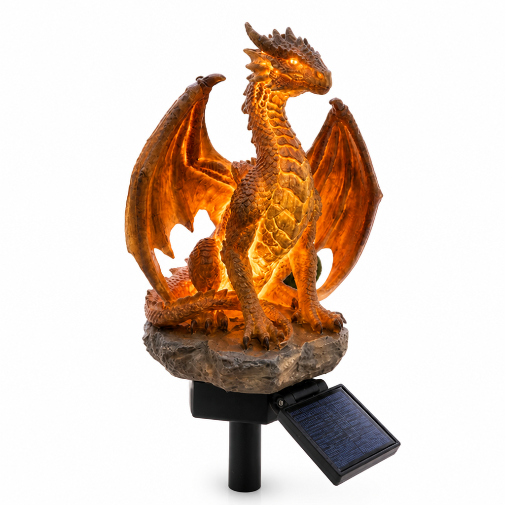 EmberMyst™ Dragon Sentinel — Enflammez vos nuits avec la magie cosy alimentée par le soleil