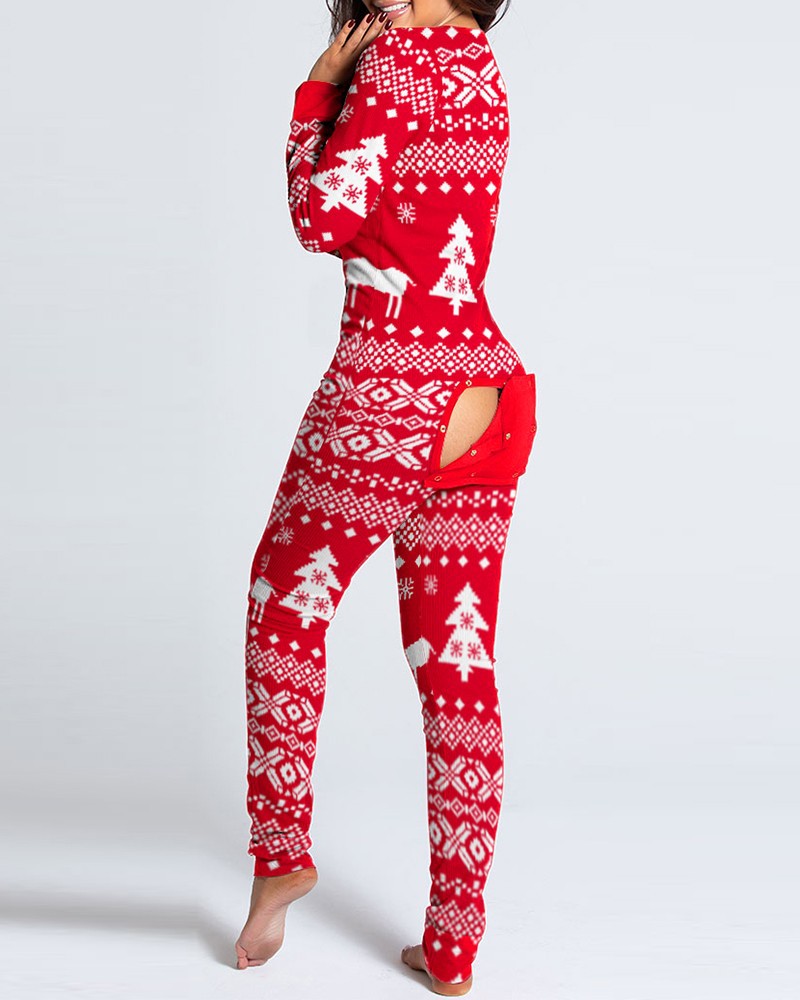 WinterGlow™ – Combinaison festive avec patte de boutonnage pour femmes