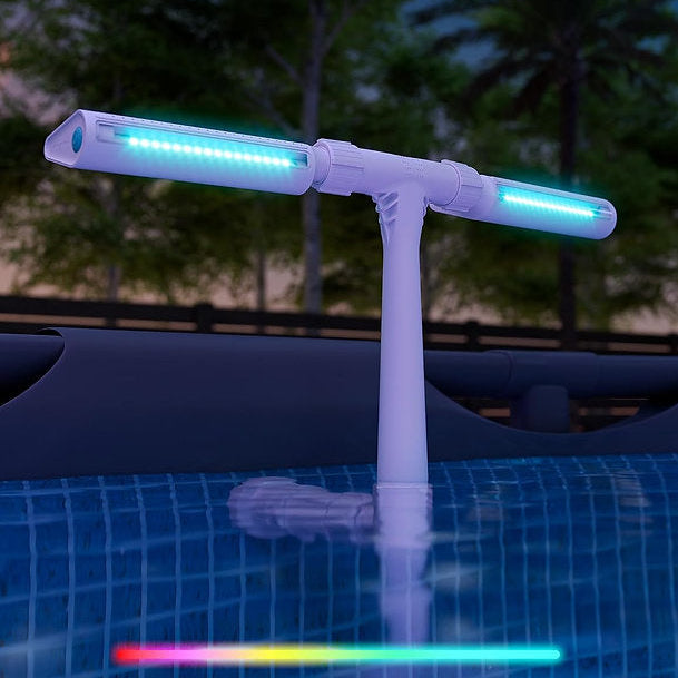 Fontaine RGB Alimentée par Énergie Solaire pour Piscine – Spectacle Lumineux du Soir