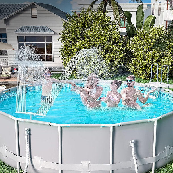 Fontaine RGB Alimentée par Énergie Solaire pour Piscine – Spectacle Lumineux du Soir