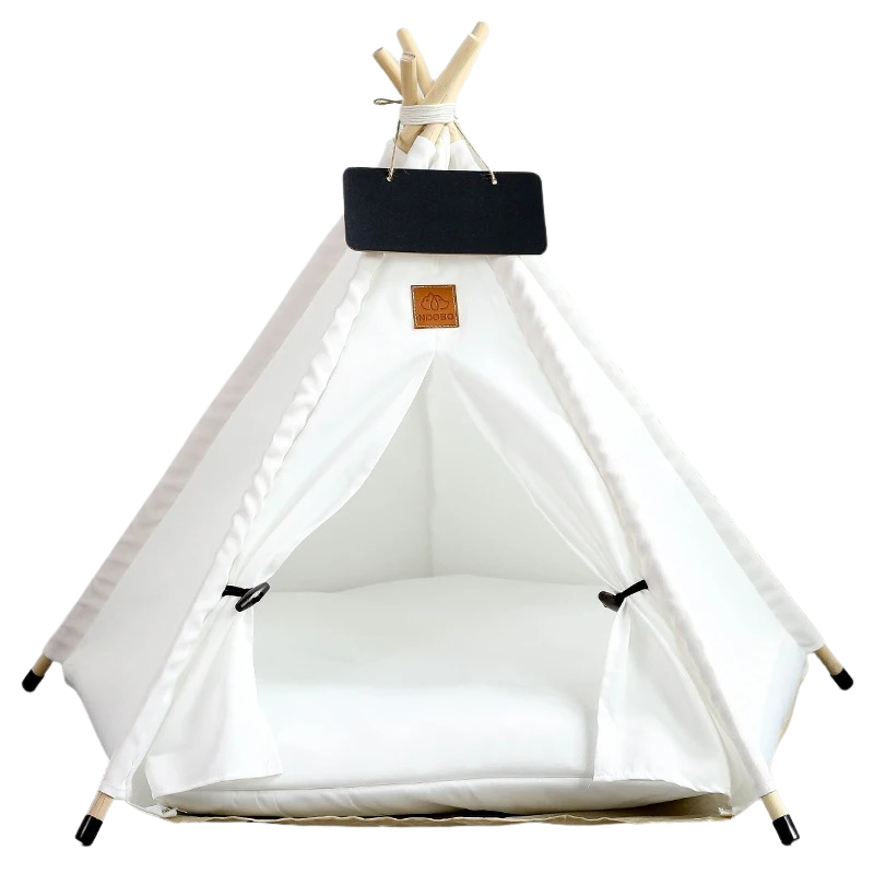 Teepee Deluxe pour Animaux de Compagnie en Toile pour Chats et Chiens