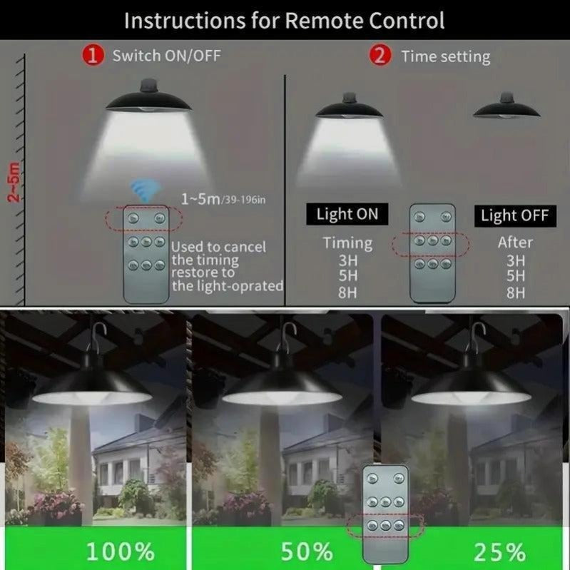 Ensemble de Lumières Suspendues Solaires Doubles