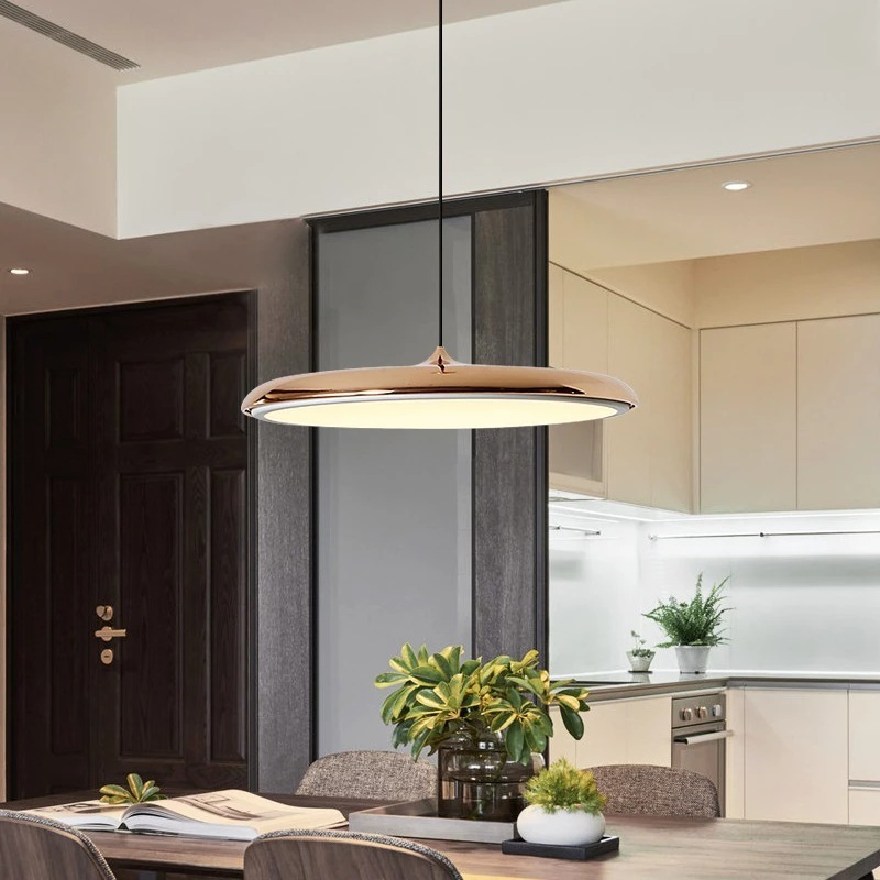Lustre de style scandinave avec LED, métal et acrylique
