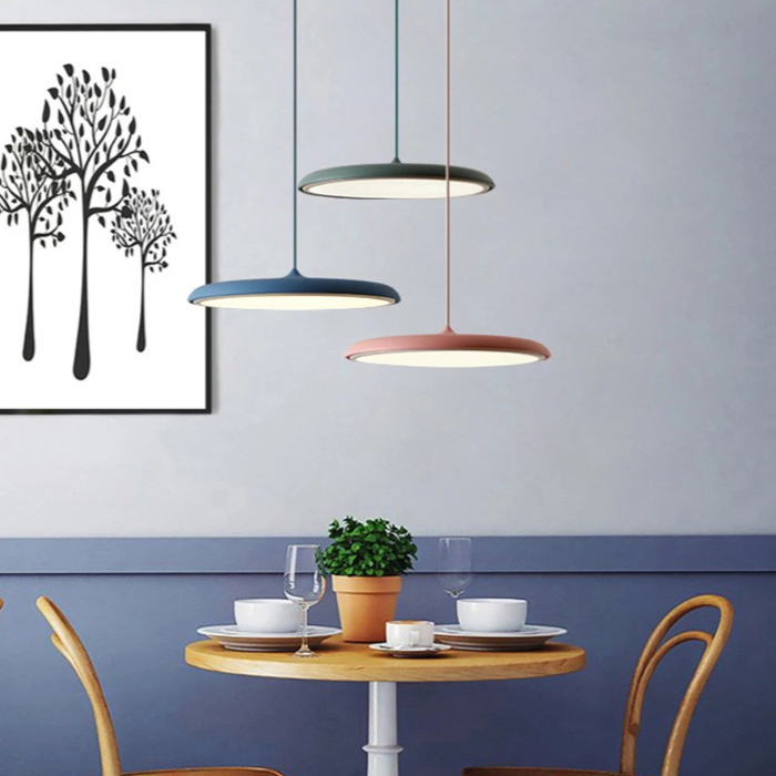 Lustre de style scandinave avec LED, métal et acrylique