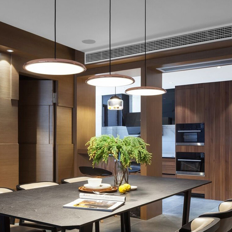 Lustre de style scandinave avec LED, métal et acrylique