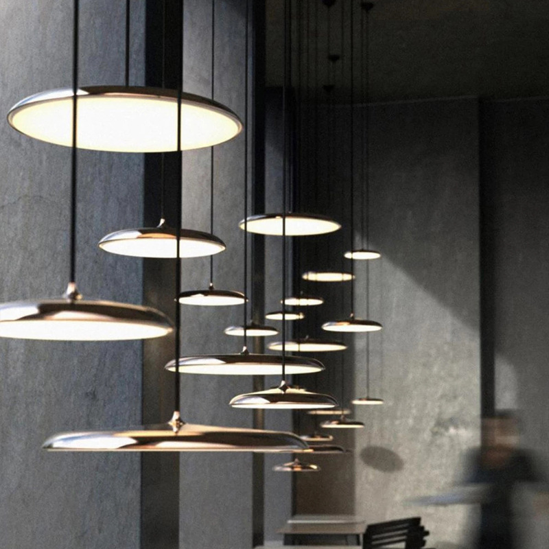 Lustre de style scandinave avec LED, métal et acrylique