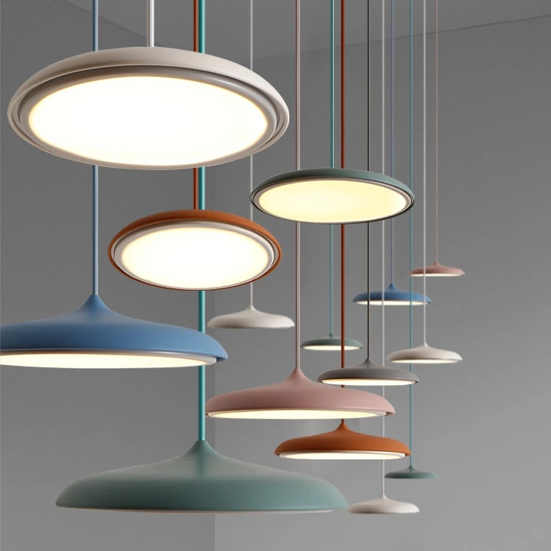 Lustre de style scandinave avec LED, métal et acrylique