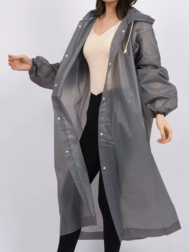Veste de Pluie Unisexe avec Capuche – Protection Imperméable contre la Pluie et le Vent