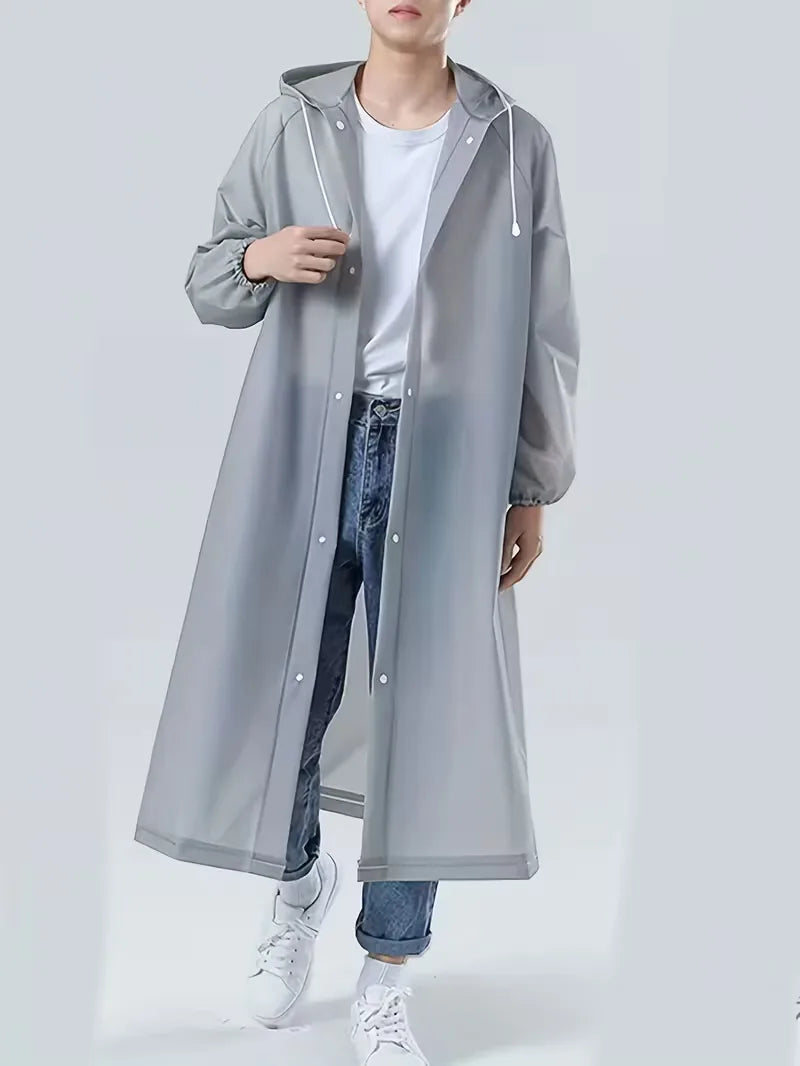 Veste de Pluie Unisexe avec Capuche – Protection Imperméable contre la Pluie et le Vent