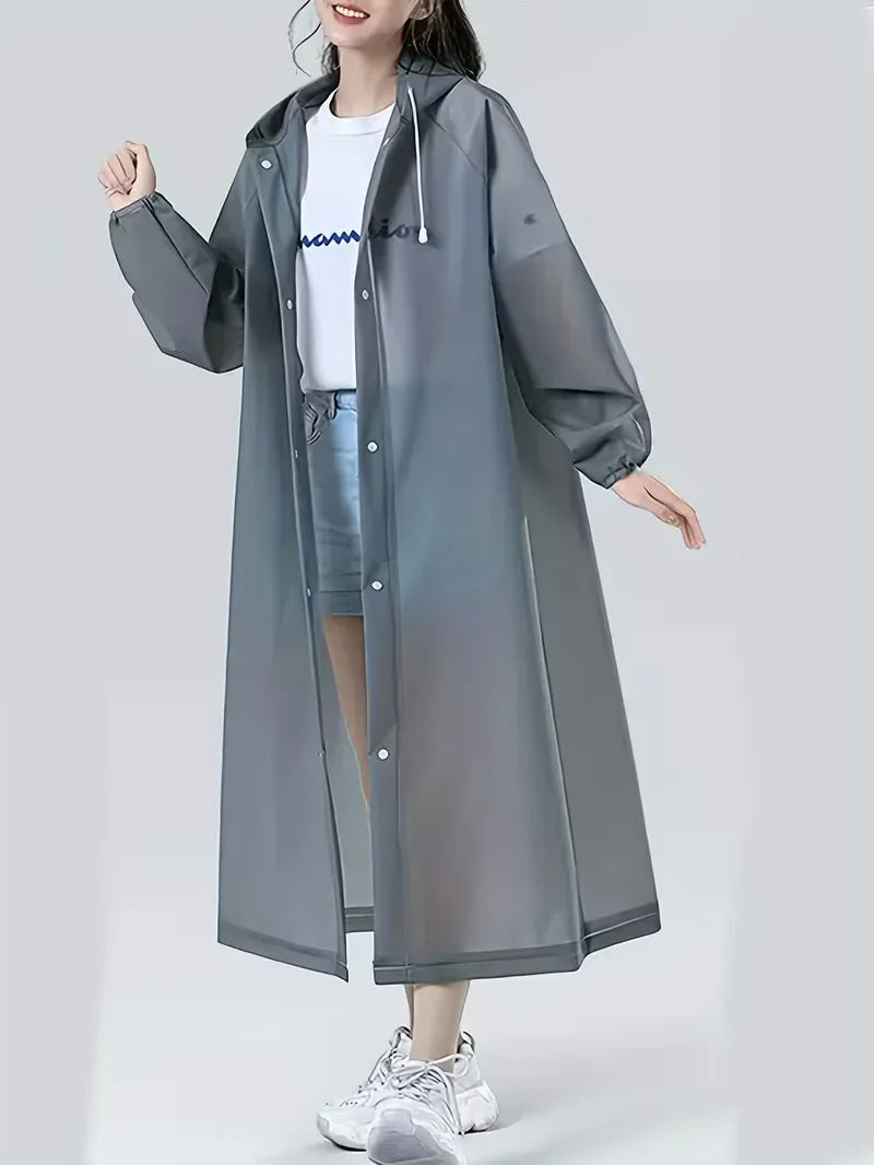 Veste de Pluie Unisexe avec Capuche – Protection Imperméable contre la Pluie et le Vent