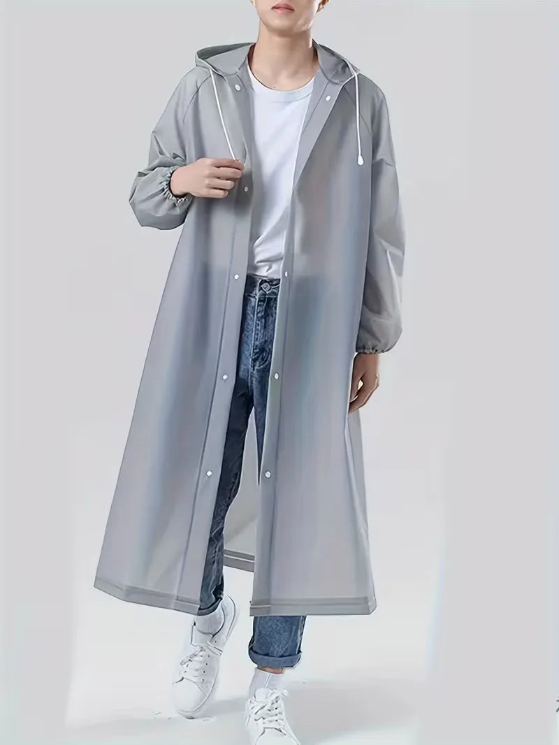 Veste de Pluie Unisexe avec Capuche – Protection Imperméable contre la Pluie et le Vent