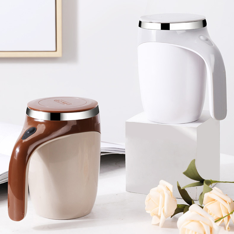 Gobelet de Voyage Auto-Mélangeur 380 ml avec Mixeur USB – Mélangeur Électrique pour Café et Protéines