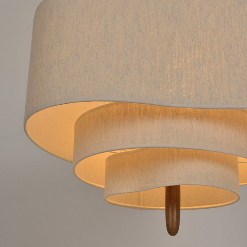 Suspension en Tissu pour Salon & Table à Manger | Lampe de Plafond Design dans le Style Japandi