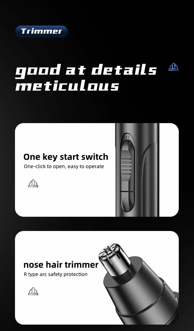 Rasoir professionnel pour les poils du nez et des oreilles sans douleur pour hommes et femmes – Rechargeable
