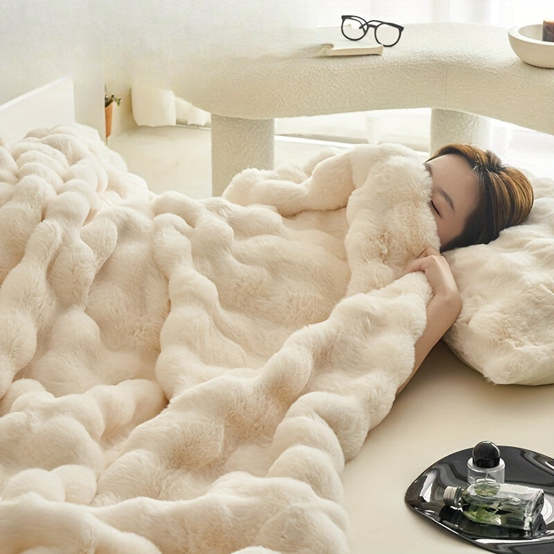 Couverture en Fleece Réversible – Couverture Douce et Chaude pour le Canapé et le Lit