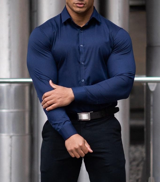 Chemise Slim-Fit pour Hommes pour le Printemps 2026 – Anti-Froissement – David