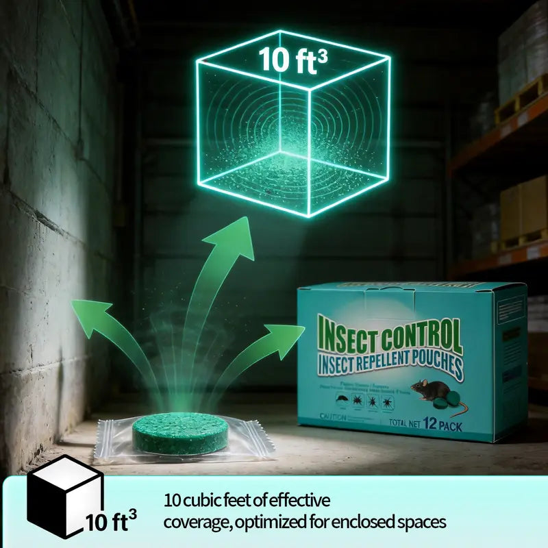 Pack de 12 Capsules Répulsives VeroGuard™ — Éliminez les Nuisibles en Silence et Retrouver Votre Tranquillité d'Esprit