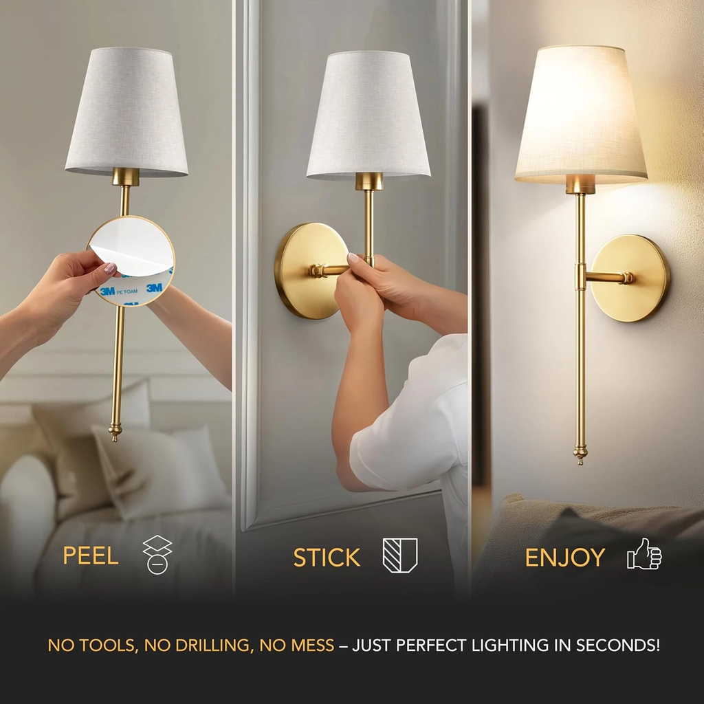 Aureline™ Applique Murale Sans Fil — Brillance Douce avec une Touche de Luxe