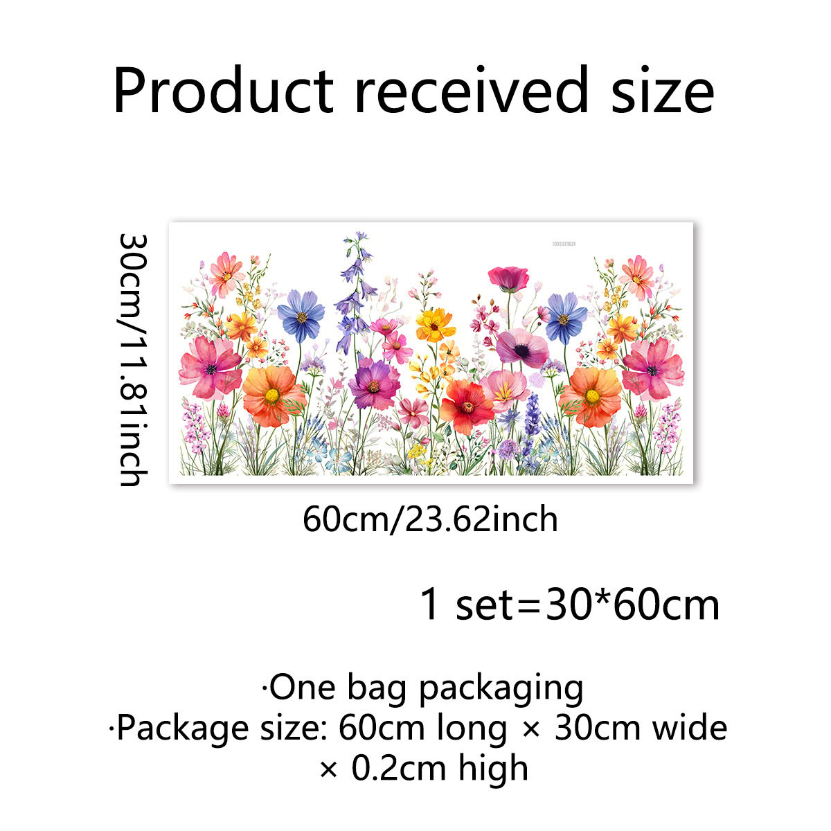 ✨DERNIER JOUR : 70 % DE RÉDUCTION ! - 💐 Autocollant de fenêtre avec bouquet floral coloré 🖼️ (Amovible sans laisser de traces)