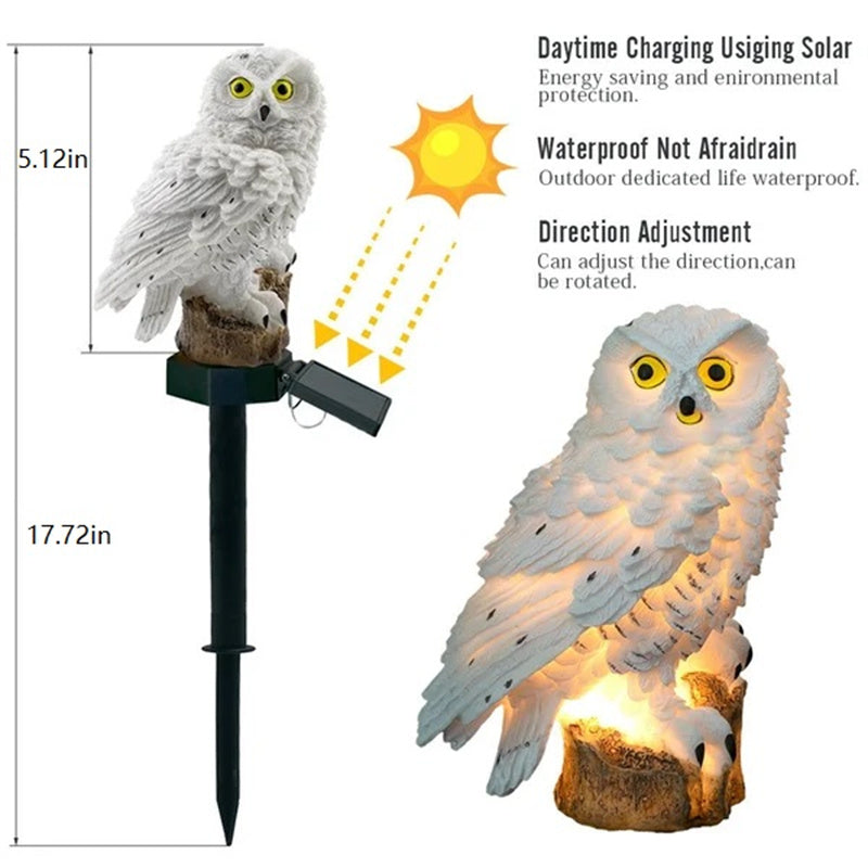 Statue de Jardin Solaire Résistante aux Intempéries avec Éclairage LED
