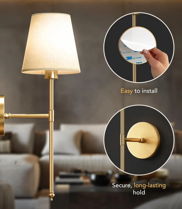 Aureline™ Applique Murale Sans Fil — Brillance Douce avec une Touche de Luxe