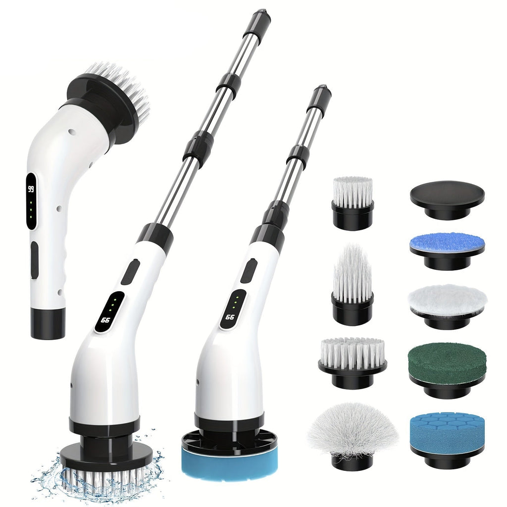 SparkClean - Kit de brosses électriques 9-en-1 pour le nettoyage à domicile et automobile