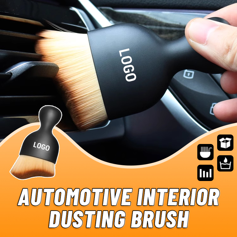 Woyuosn Brosse à Poils Doux pour Intérieur de Voiture – Utilisation Double pour Nettoyage Humide et Sec