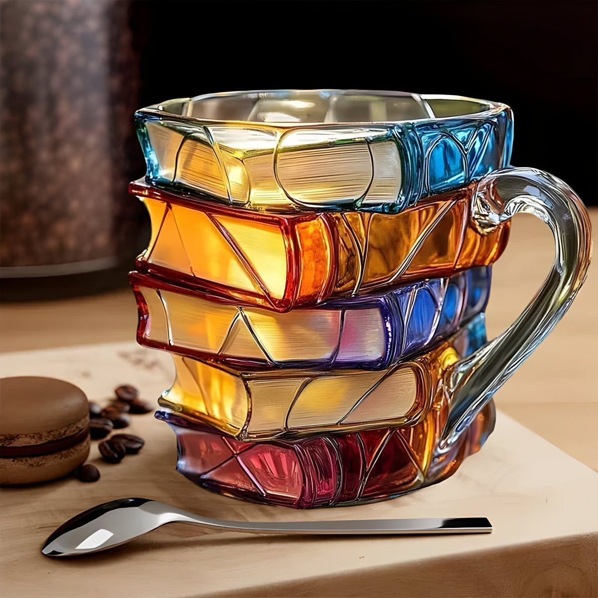 Mug | Tasse au Design Unique en 3D | Fait Main & Colorée | Pour Café & Thé | BookLume
