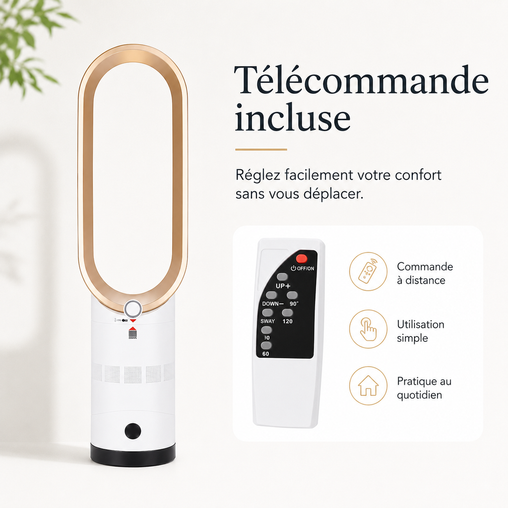 BreezeNova Refroidisseur d'Air 3-en-1 avec Purificateur et Oscillation