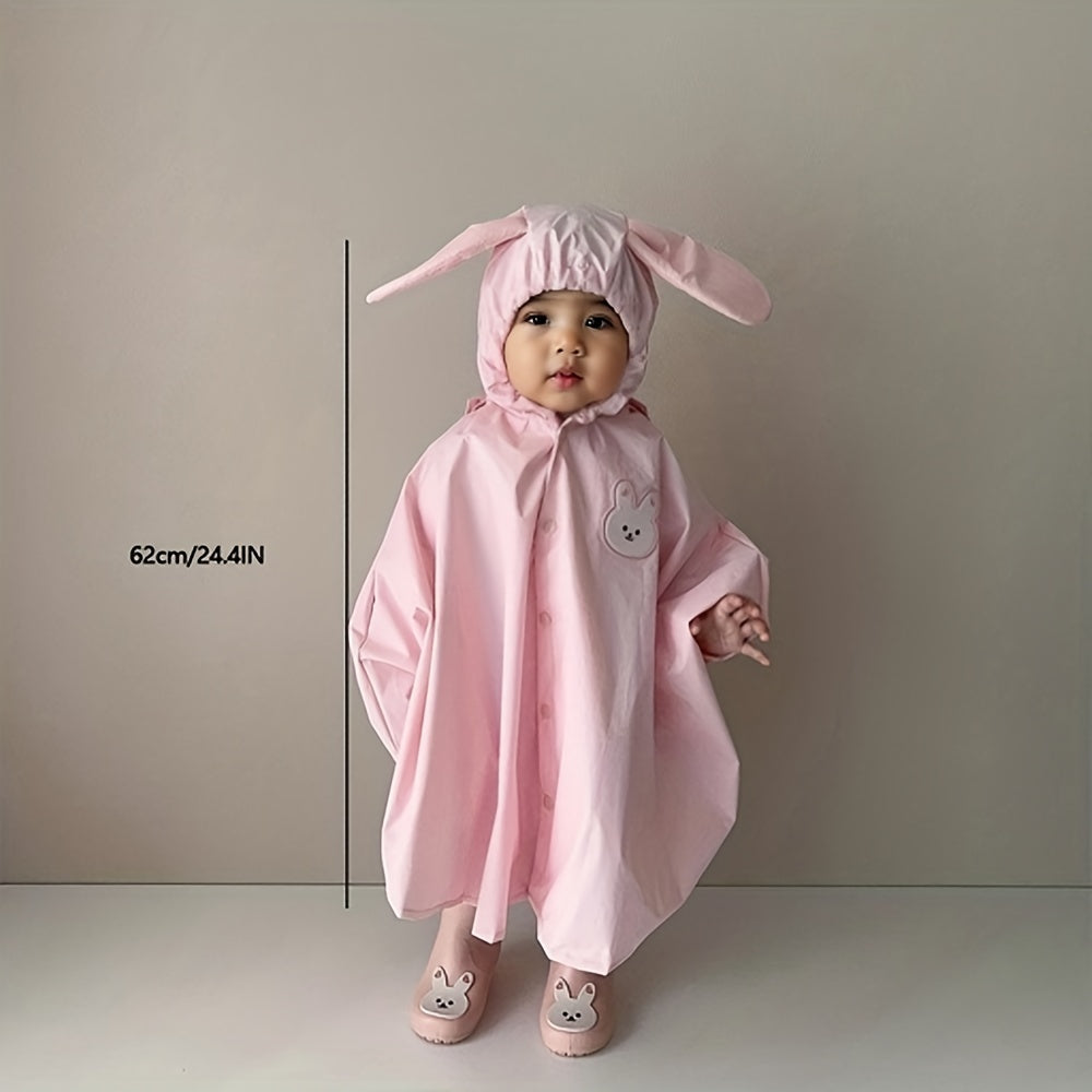 Veste de Pluie Enfant avec Capuche – Veste Imperméable avec Imprimé Ours ou Lapin